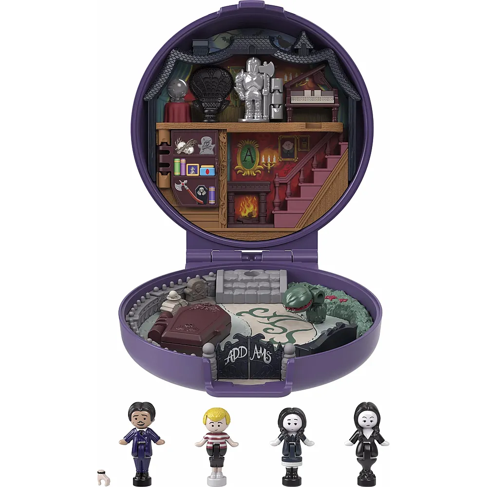Polly Pocket Collector Die Addams Family Schatulle mit 4 Sondereditions-Figuren