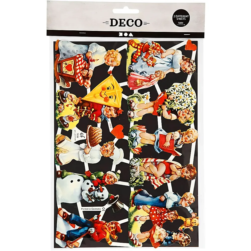 Creativ Company Vintage Bilder Nostalgische Kinder, 2 Blatt