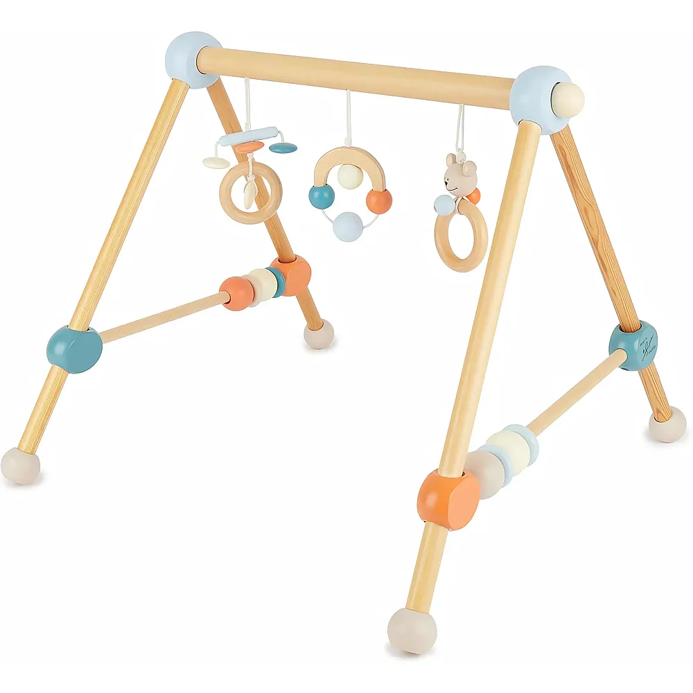Bieco Spieltrapez  Spielbogen f�r Babys -Figuren, Rasseln, Kugeln  Spielebogen Holz Baby  Spieltrapez Baby Mobile Holz 