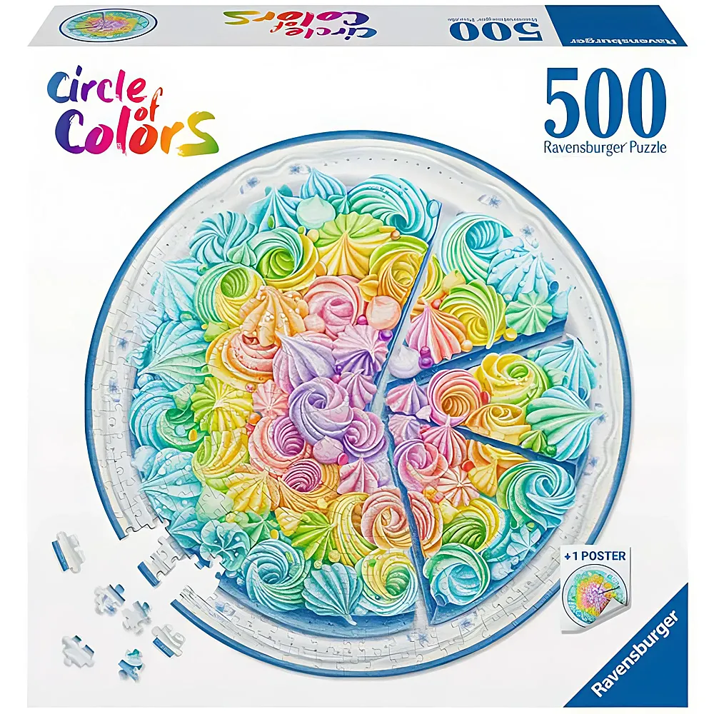 Ravensburger Puzzle Circle of Colors Rainbow Cake 500Teile