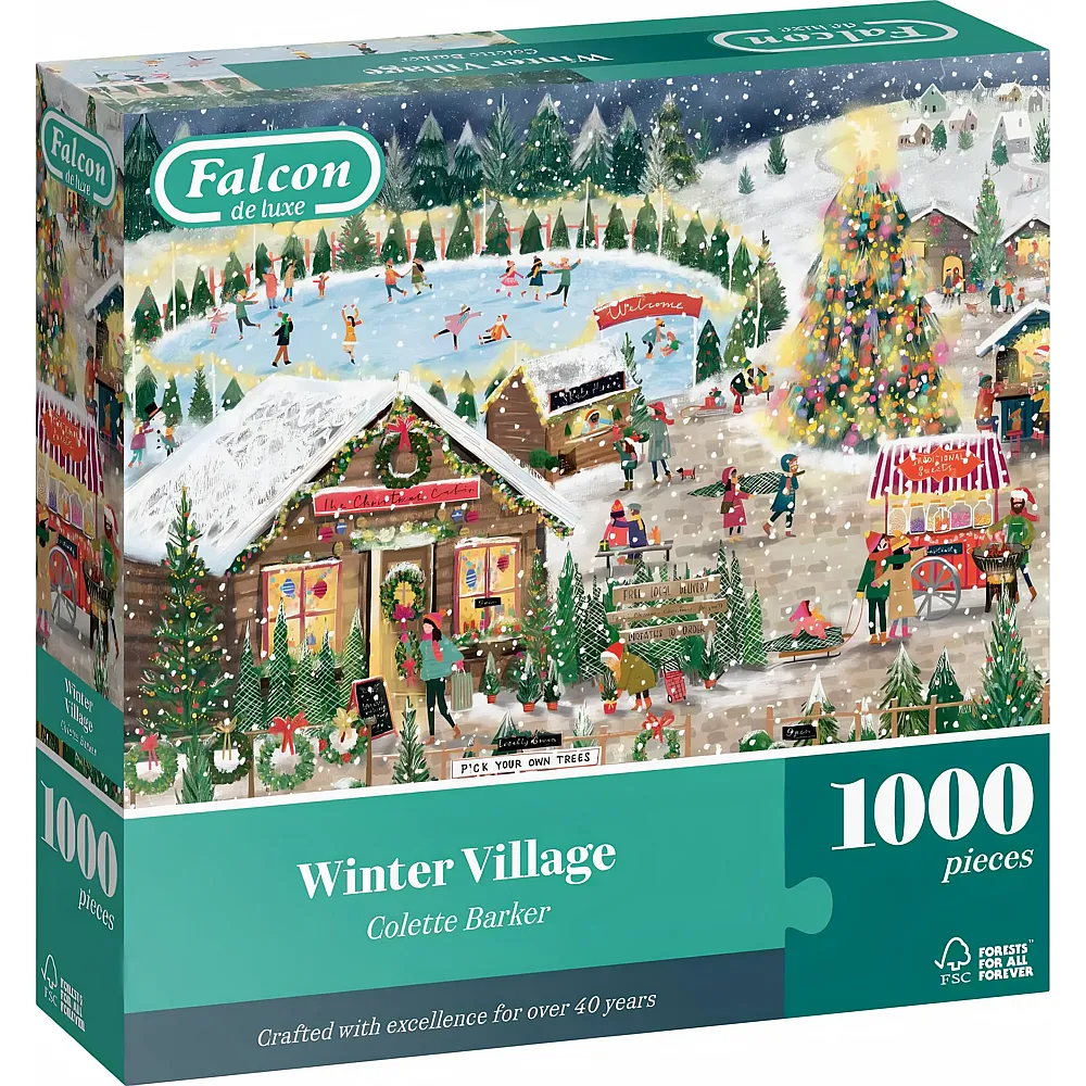 Falcon Puzzle Winter Village 1000Teile