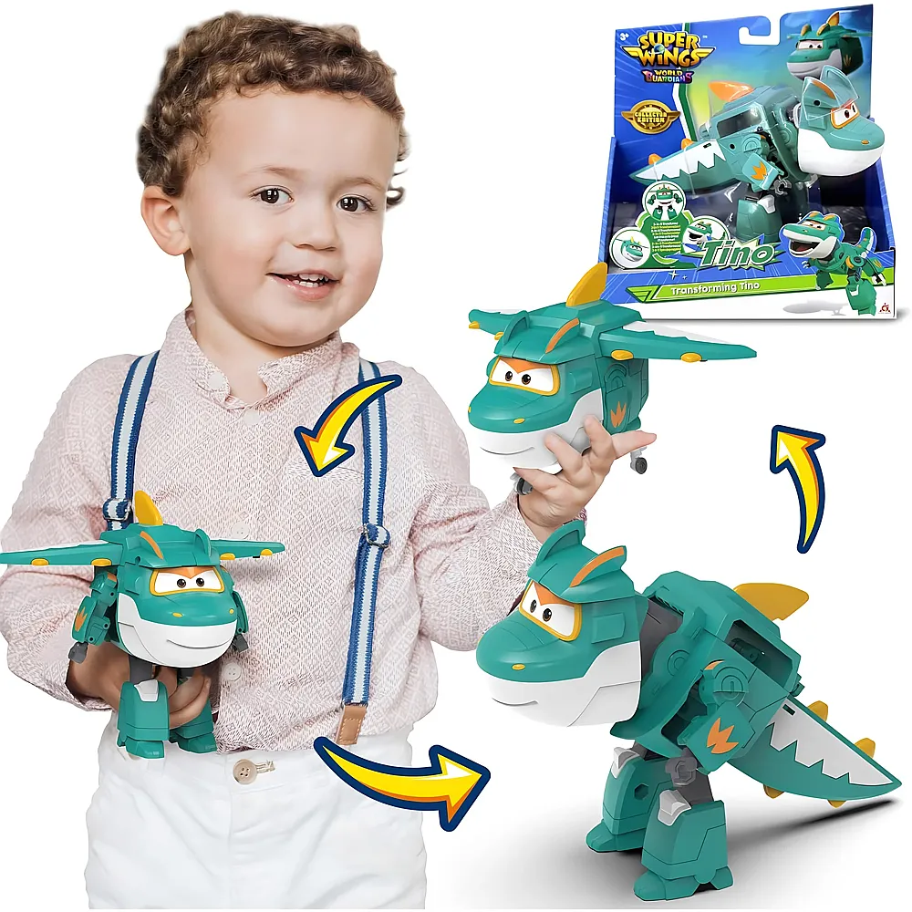 Alpha Toys Super Wings Tino Dinosaur - 20 cm