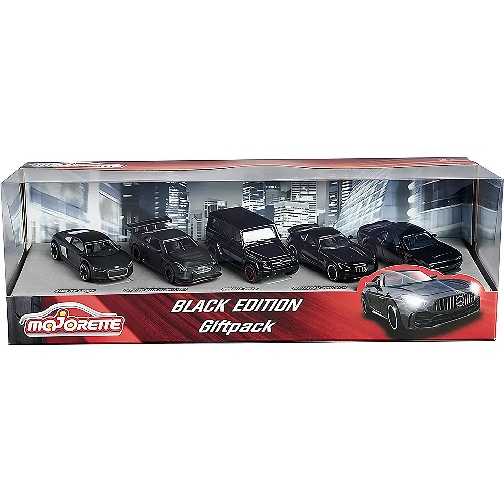 Majorette 5er Geschenkset Black Edition - 1:64