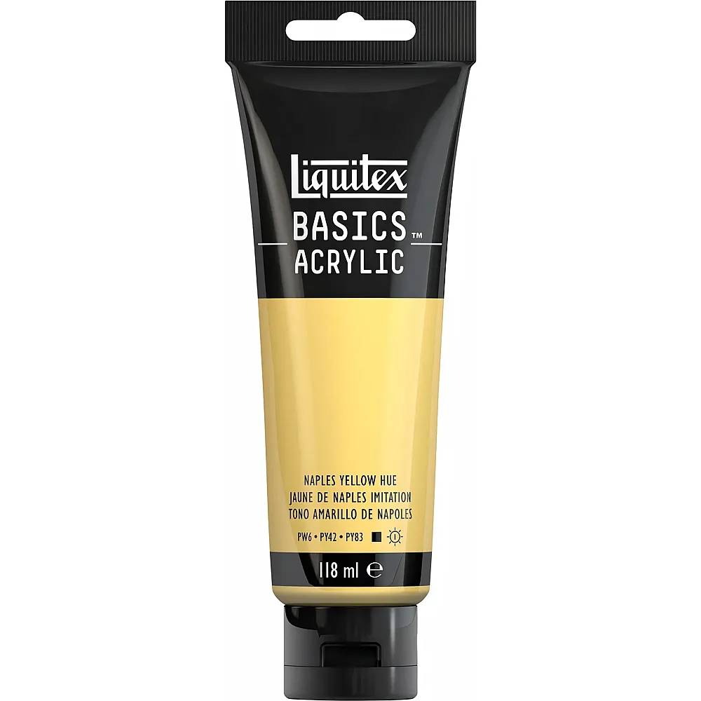 Liquitex Lqx Basics Acrylfarbe 118ml Tube Neapelgelfb Farbton