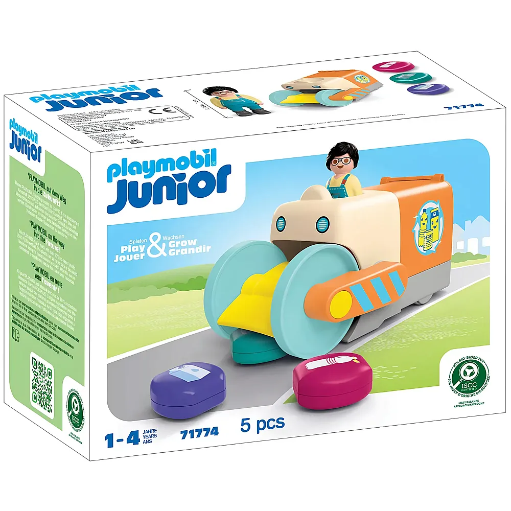 PLAYMOBIL Junior Spassiges M�llsammelfahrzeug 71774