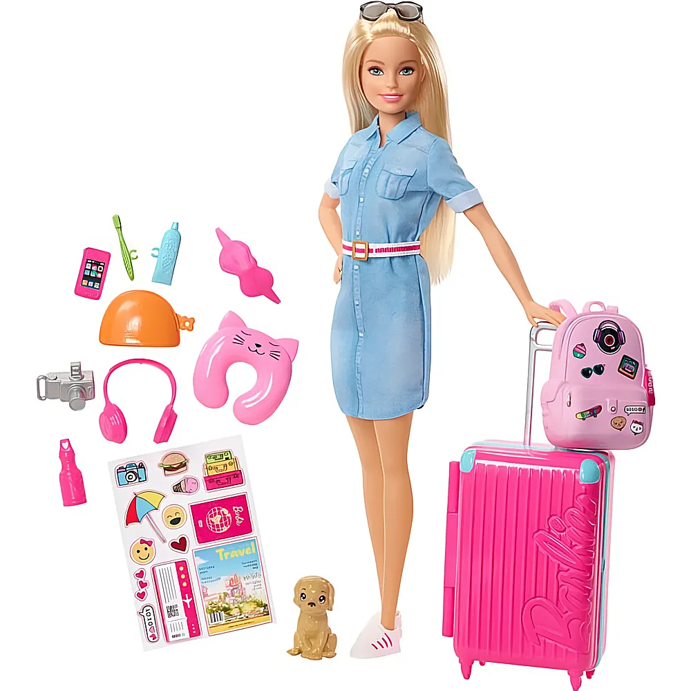 Barbie Familie & Freunde Reise Puppe und Zubehr Blond