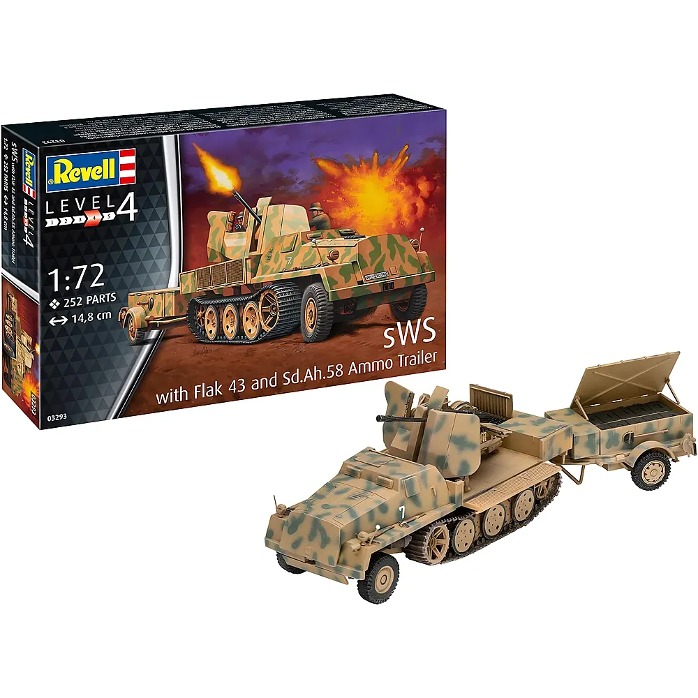 Revell sWS mit Flak-Aufbau als Sfl. mit 3 7cm Flak 43