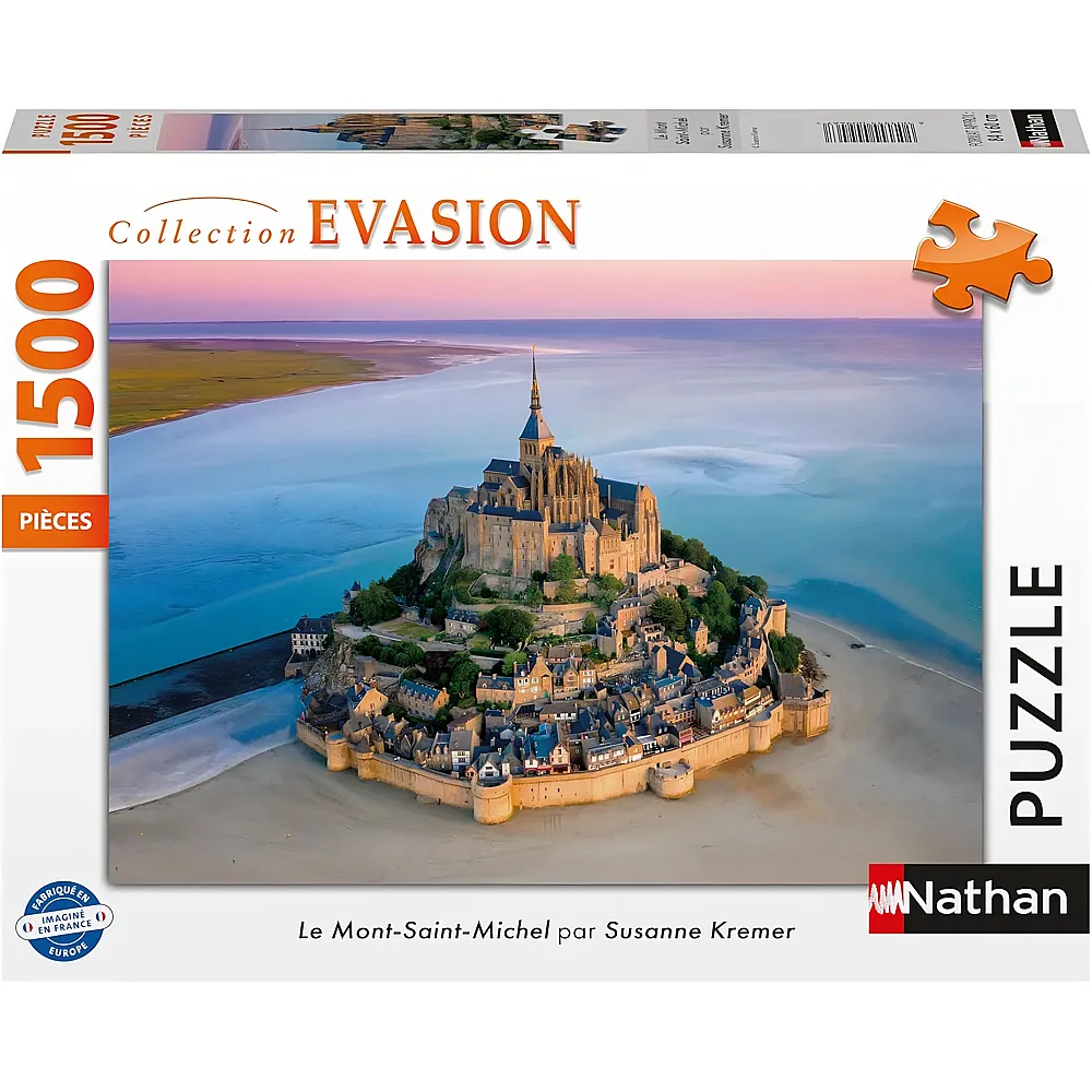 Nathan Puzzle Collection Evasion Le Mont-Saint-Michel, Frankreich - 1500 Teile