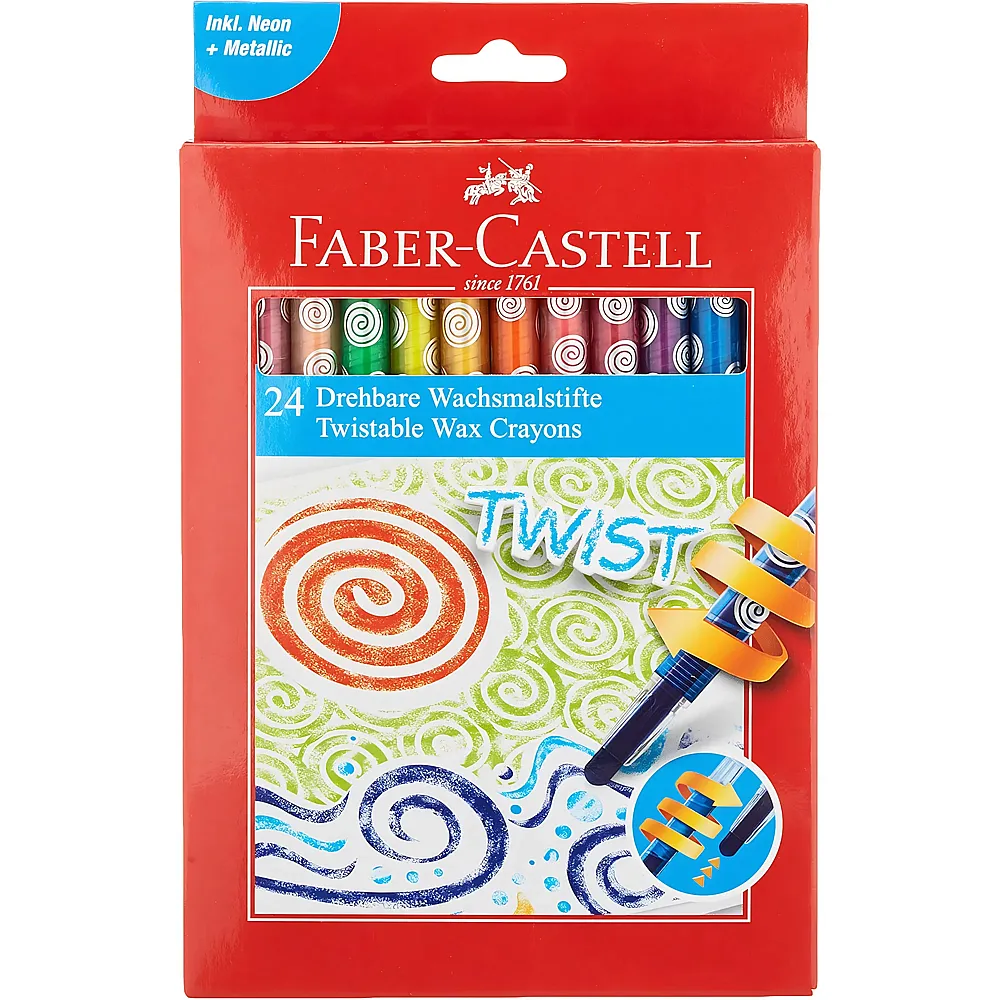 Faber-Castell Wachsmalkreide Drehbar 24Teile
