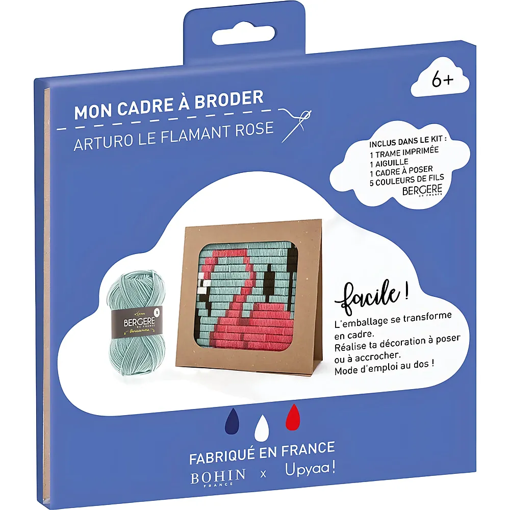 Upyaa Canevas & Cie Kit Canevas + Cadre Flamand Rose FR - Suche