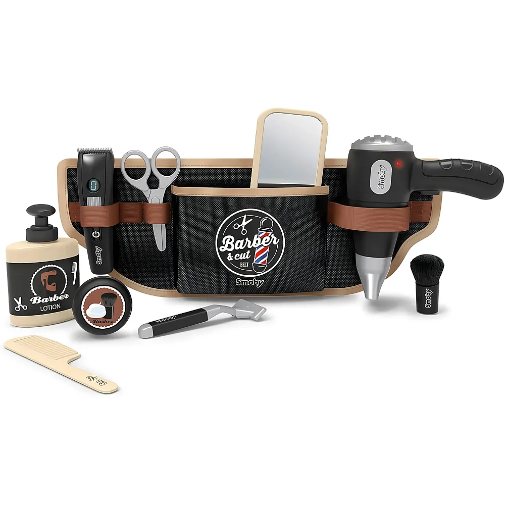 Smoby Barber & Cut Spielzeug-Set mit Zubeh�r zum Frisieren, Rasieren & Styling