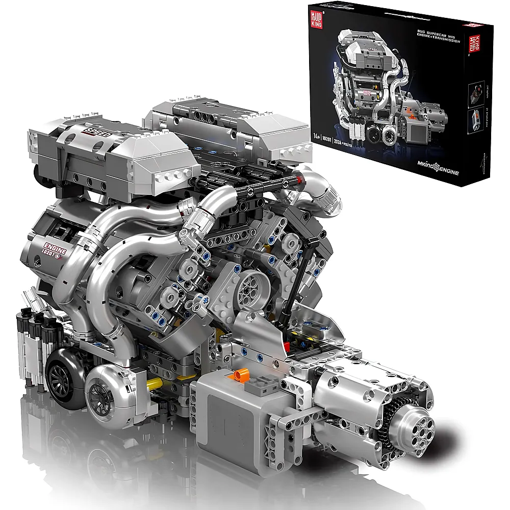 meinspielzeug - Mould King Engines Motor W16 | Klemmbausteine Fahrzeuge