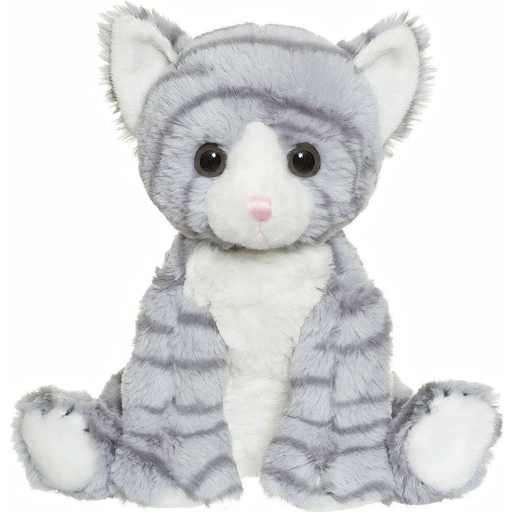 Teddykompaniet Katze gestreift grau - 23 cm | Katzen Pl�sch