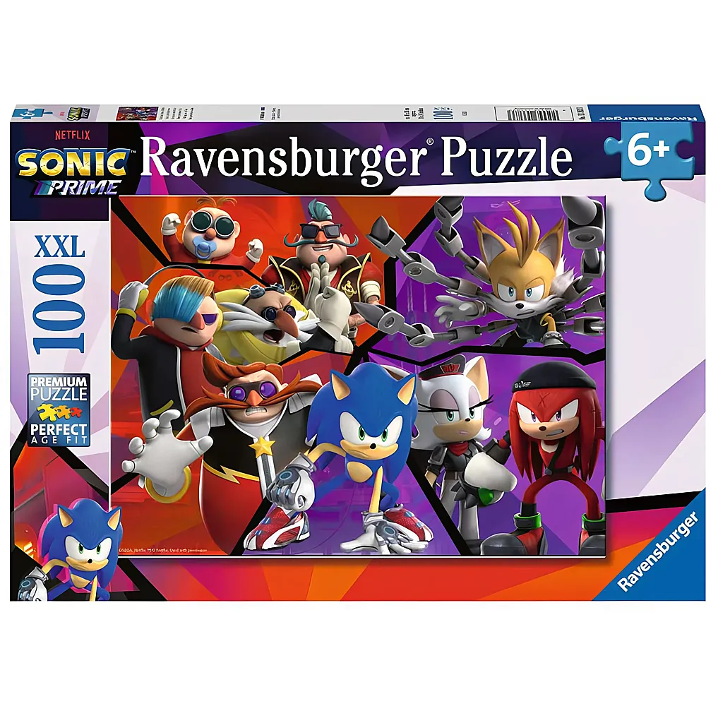 Ravensburger Puzzle Nichts kann Sonic aufhalten 100XXL