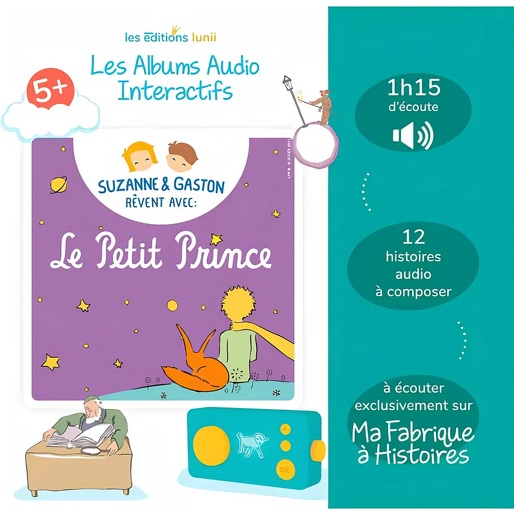 Lunii Album Audio Interactif Suzanne ET Gaston Revent Avec L