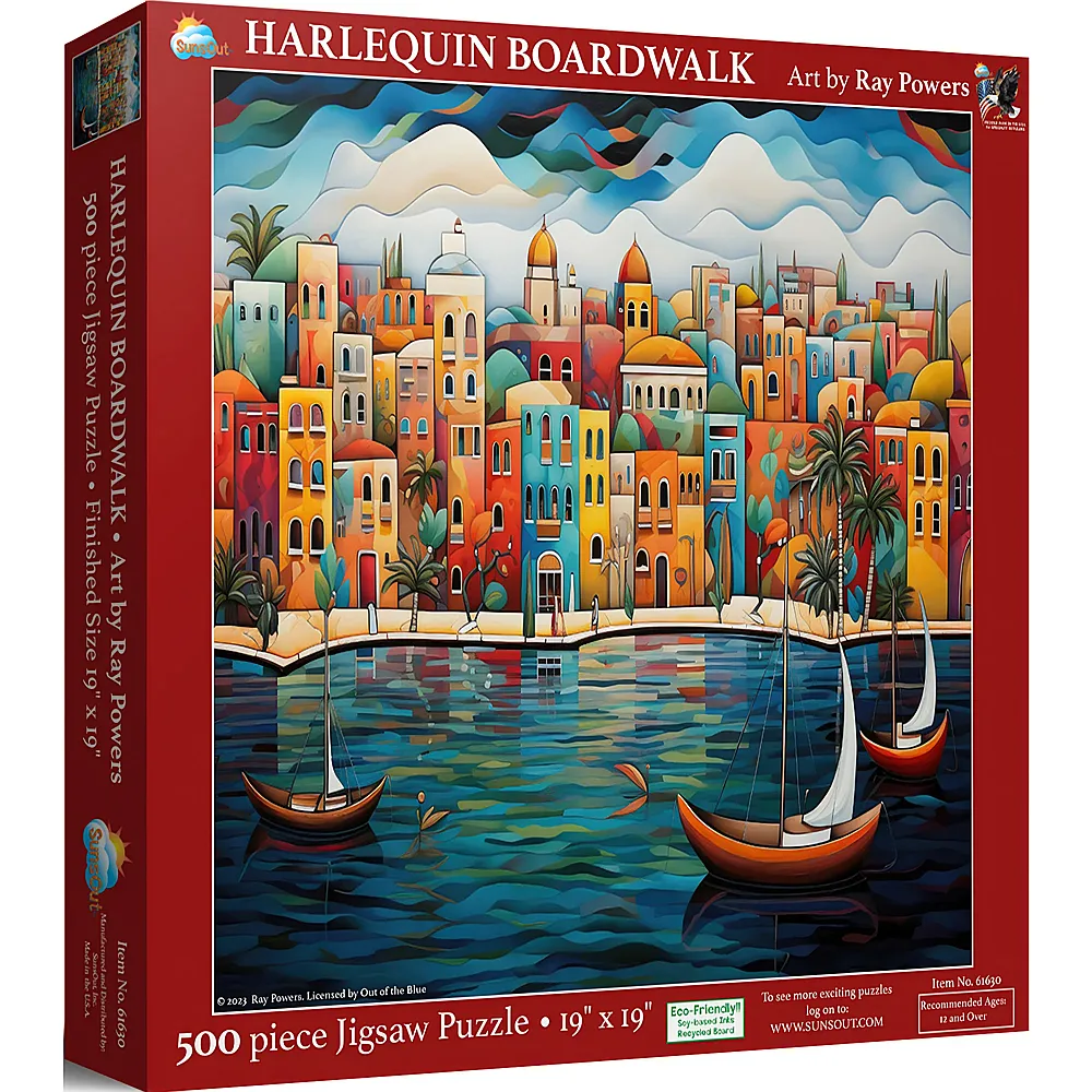 SunsOut Puzzle Harlequin - Uferpromenade - 500 Teile