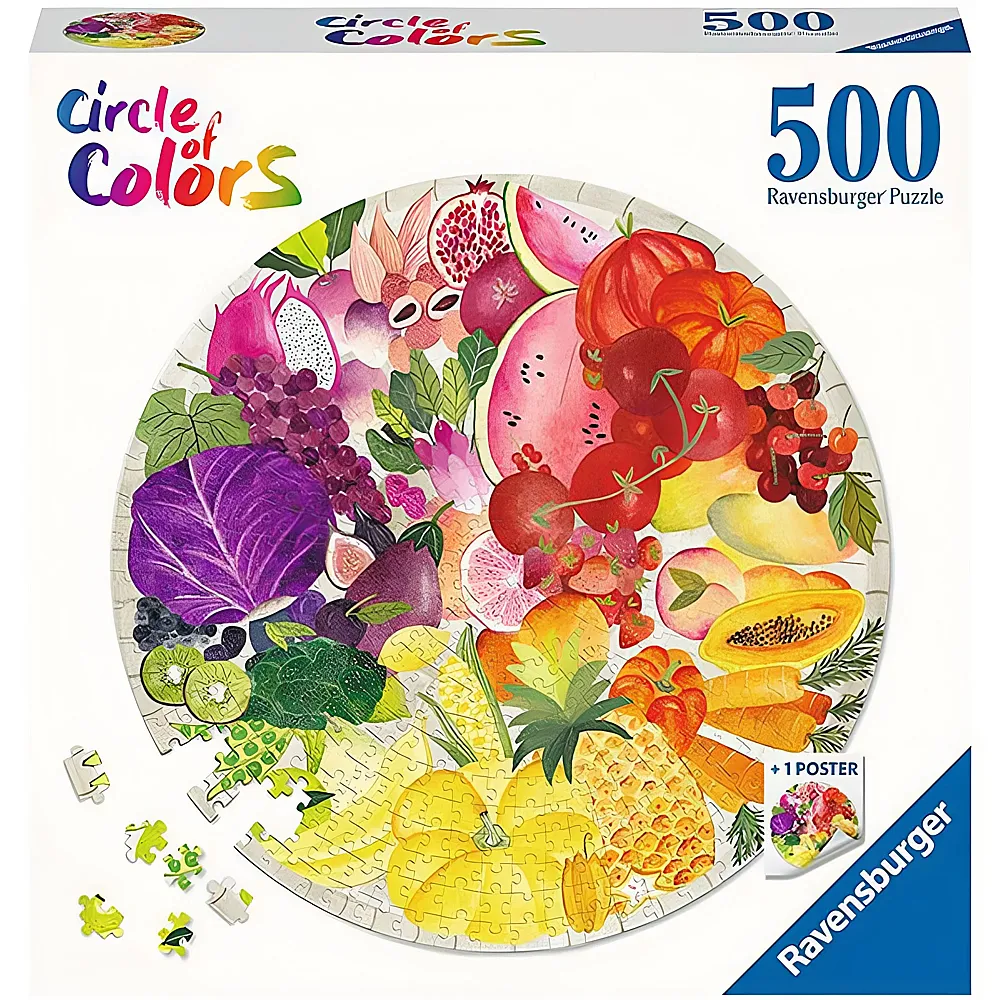Ravensburger Puzzle Circle of Colors Fruits & Vegetables 500Teile