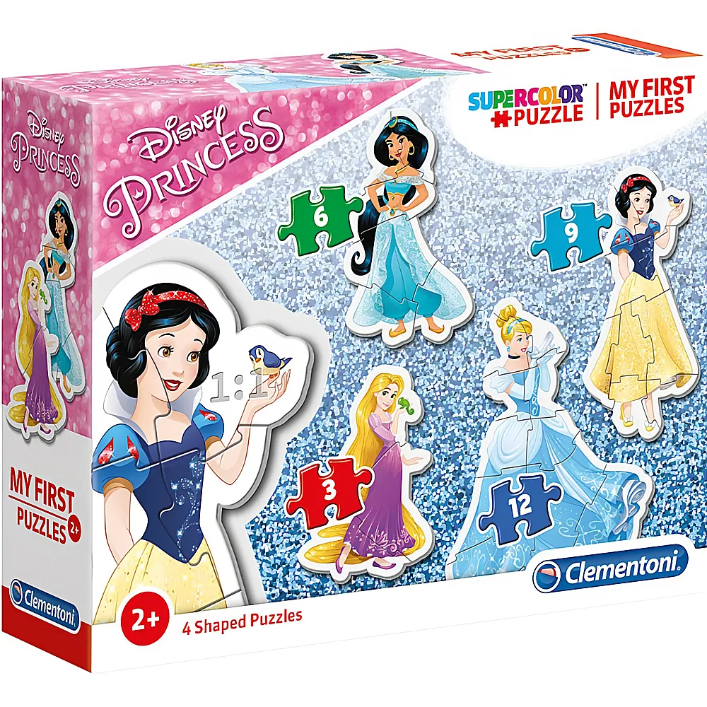 Clementoni Puzzle Supercolor Disney Princess 3-6-9-12
