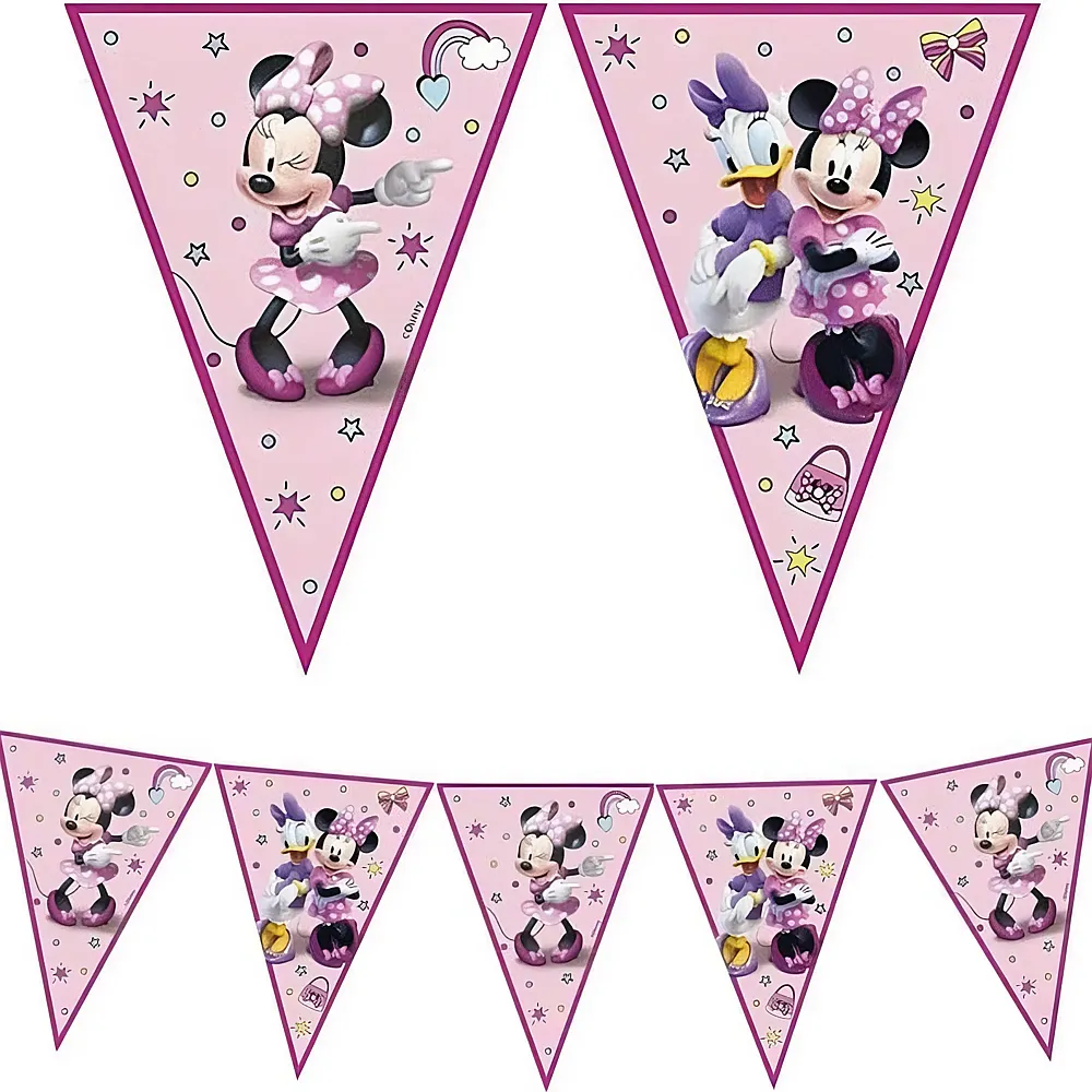 Procos Wimpelkette Minnie & Daisy - 2,3 m Minnie Mouse | Partydeko