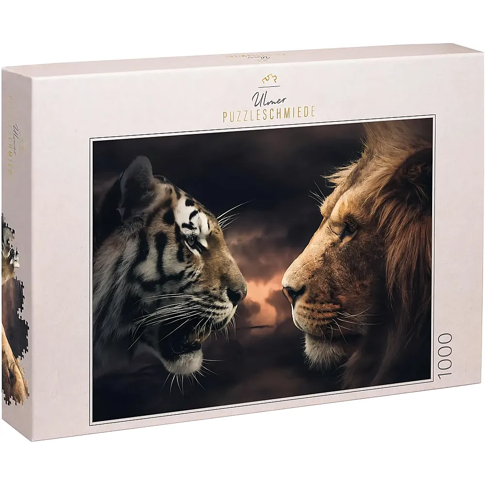 Ulmer Puzzleschmiede L�we und Tiger - Wer ist K�nig im Reich der Tiere - 1000 Teile