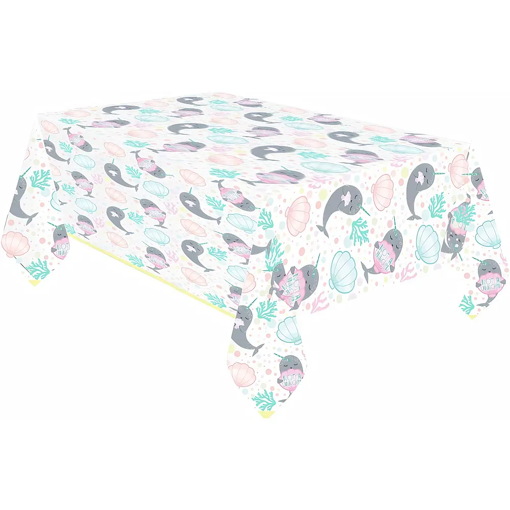 meinspielzeug - Amscan Narwal Tischdecke - 180 x 120 cm | Tischdeko