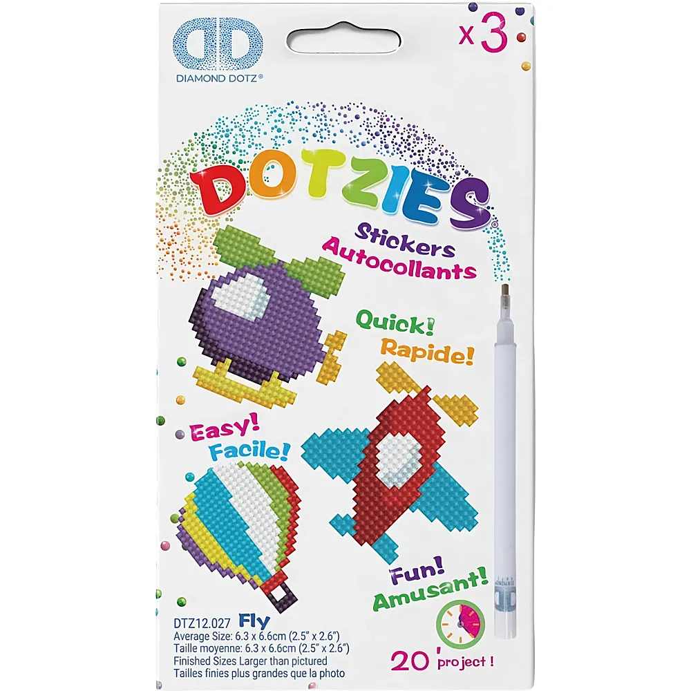 Diamond Dotz Dotzies Sticker Flugzeuge