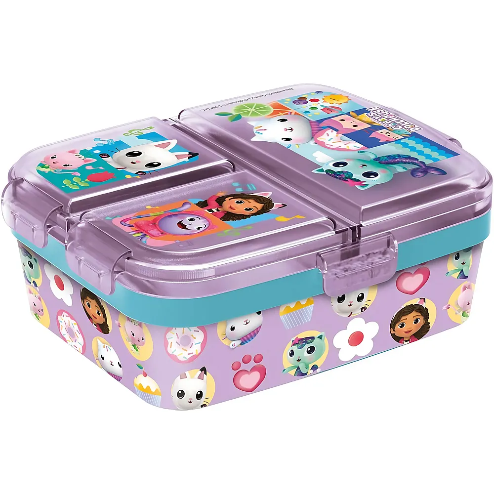 Stor Gabby's Dollhouse Lunchbox mit 3 separaten F�chern - Essen & Trinken