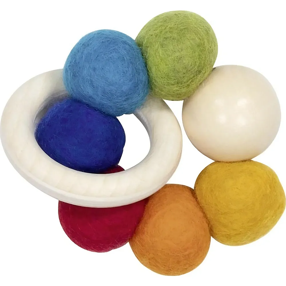 meinspielzeug - Goki Baby Greifling Elastik Regenbogen - 9 cm | Greiflinge