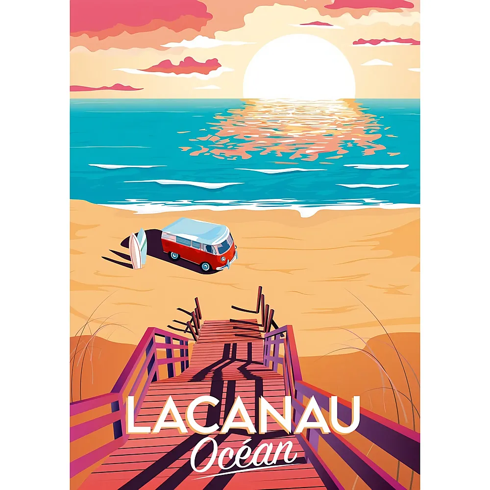 Alipson Puzzle Affiche Lacanau Oc�an - 500 Teile - Puzzle 500 Teile