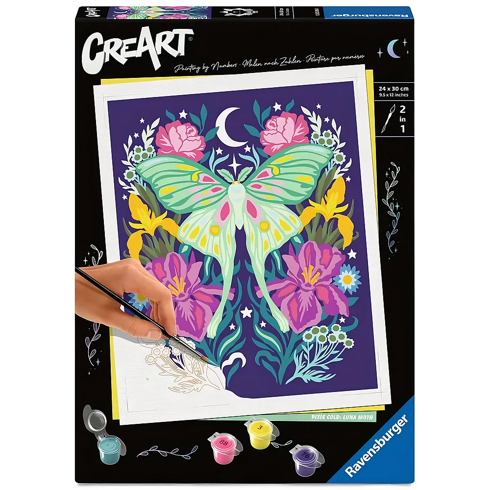 Ravensburger CreArt Malen nach Zahlen - Pixie Cold: Luna-Motte