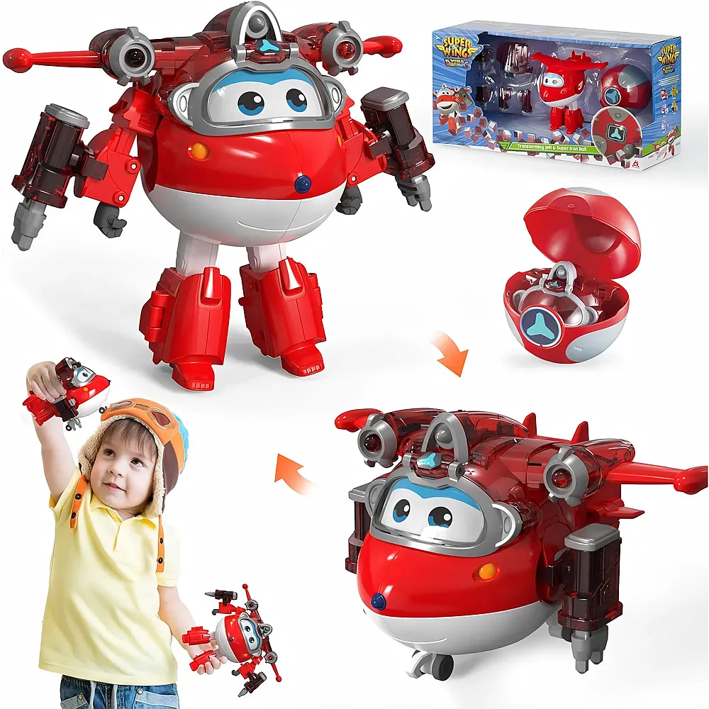 meinspielzeug - Alpha Toys Super Wings Transforming Jett & Steel Power Ball 12,5cm | Actionfiguren