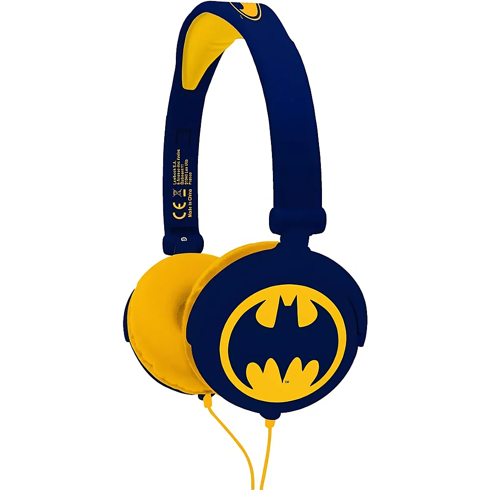 Lexibook Batman Stereo-Kopfhrer, faltbar, kabelgebunden, mit kindersicherer Lautstrke