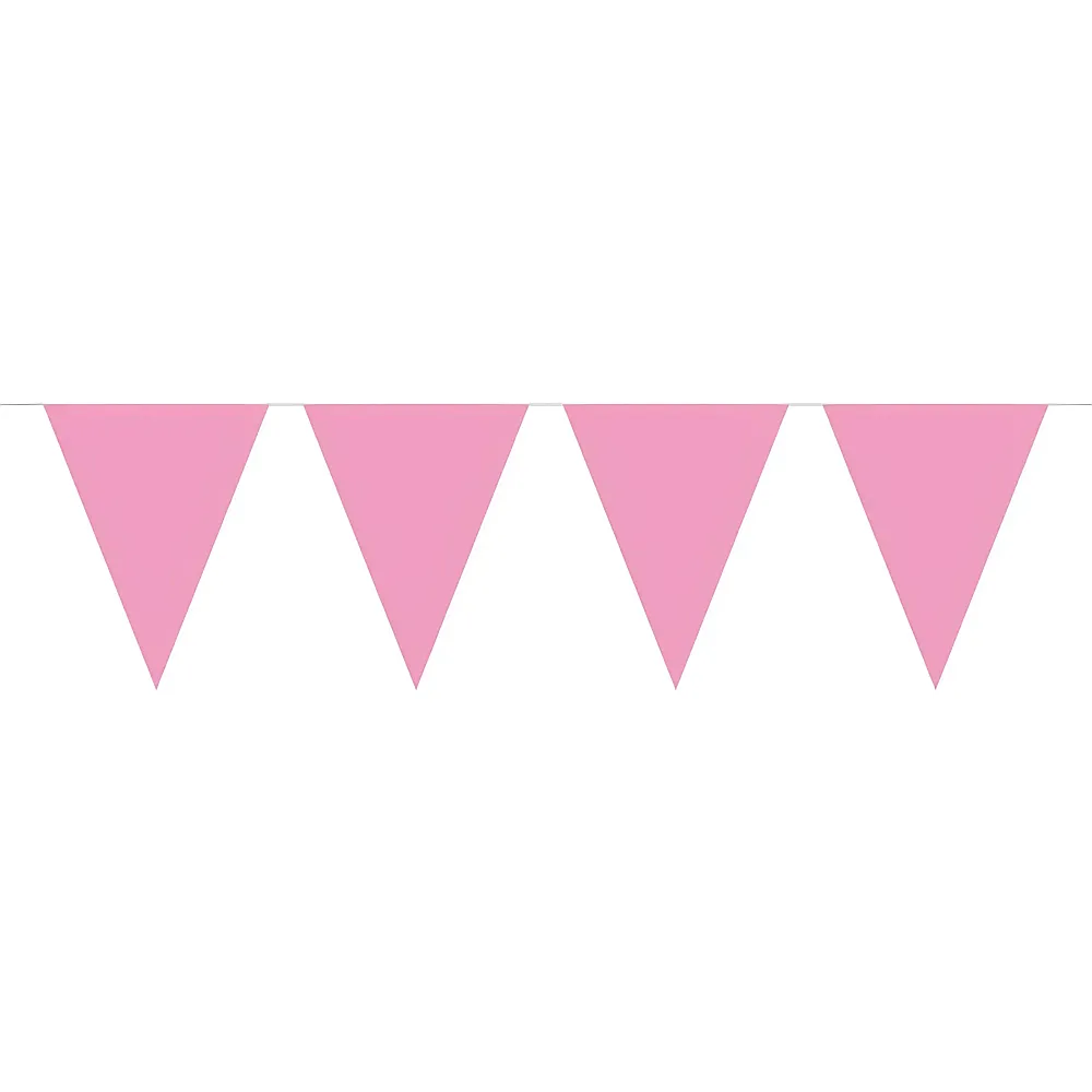 Folat Wimpelkette in Babyrosa - 10 m | Partydeko