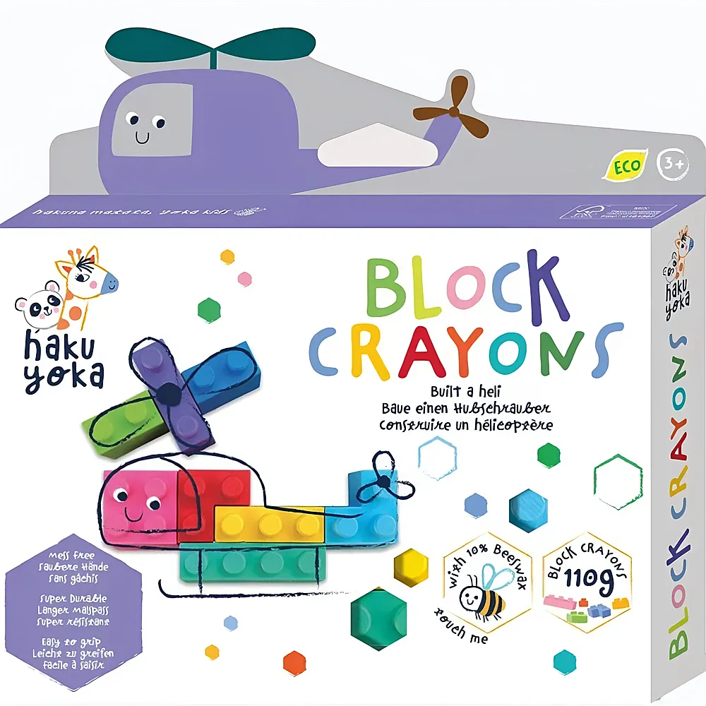 Hakuyoka Block-Wachsmalkreiden Helikopter
