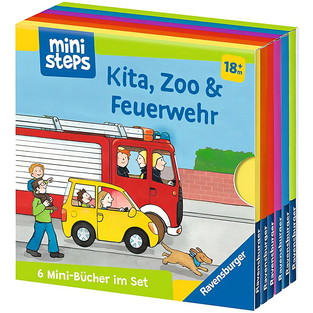 Ravensburger ministeps Mein erster Bcher-Wrfel: Kita, Zoo und Feuerwehr Bcher-Set