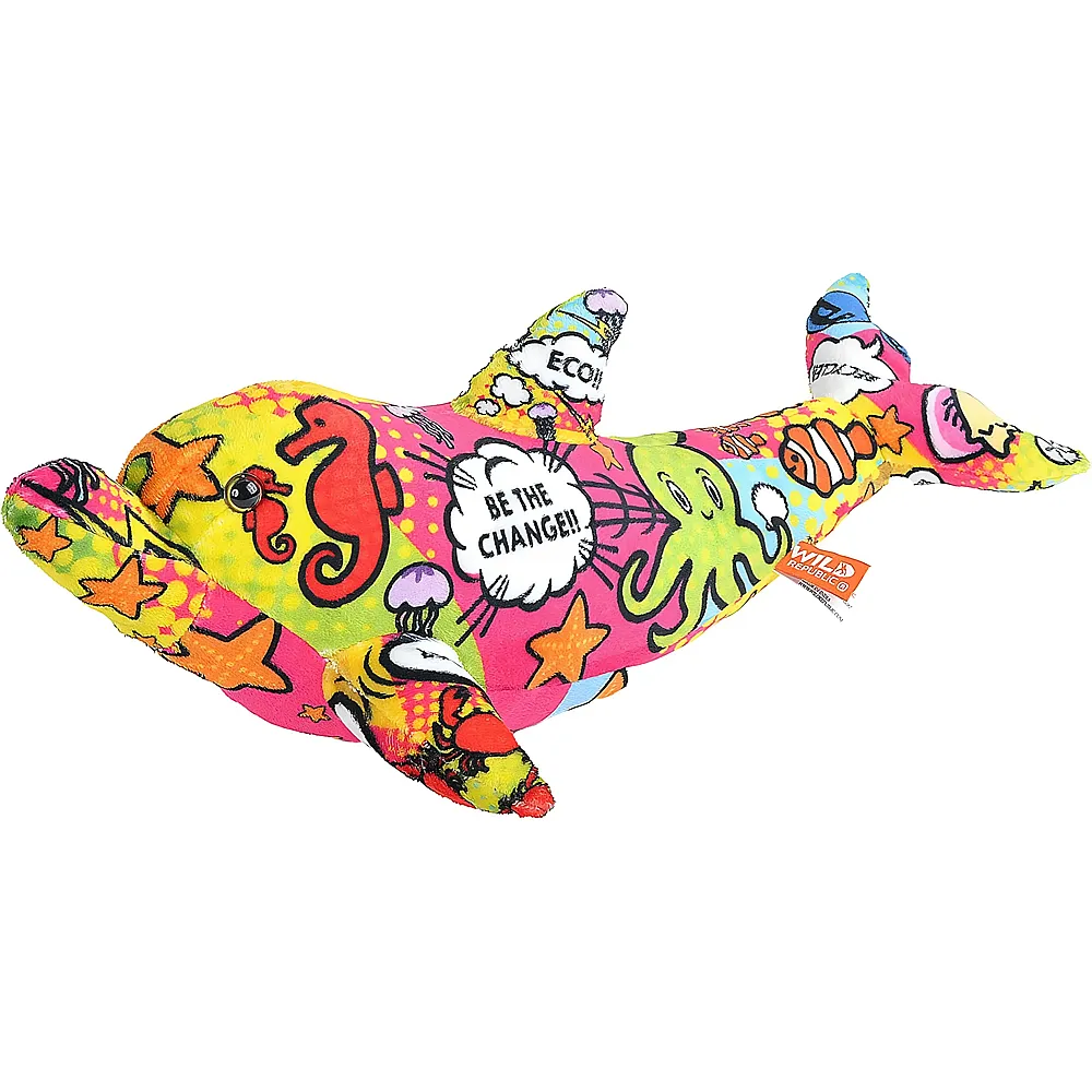 Wild Republic Aquatic Message from The Planet Delfin - 30 cm - Meerestiere Pl�sch