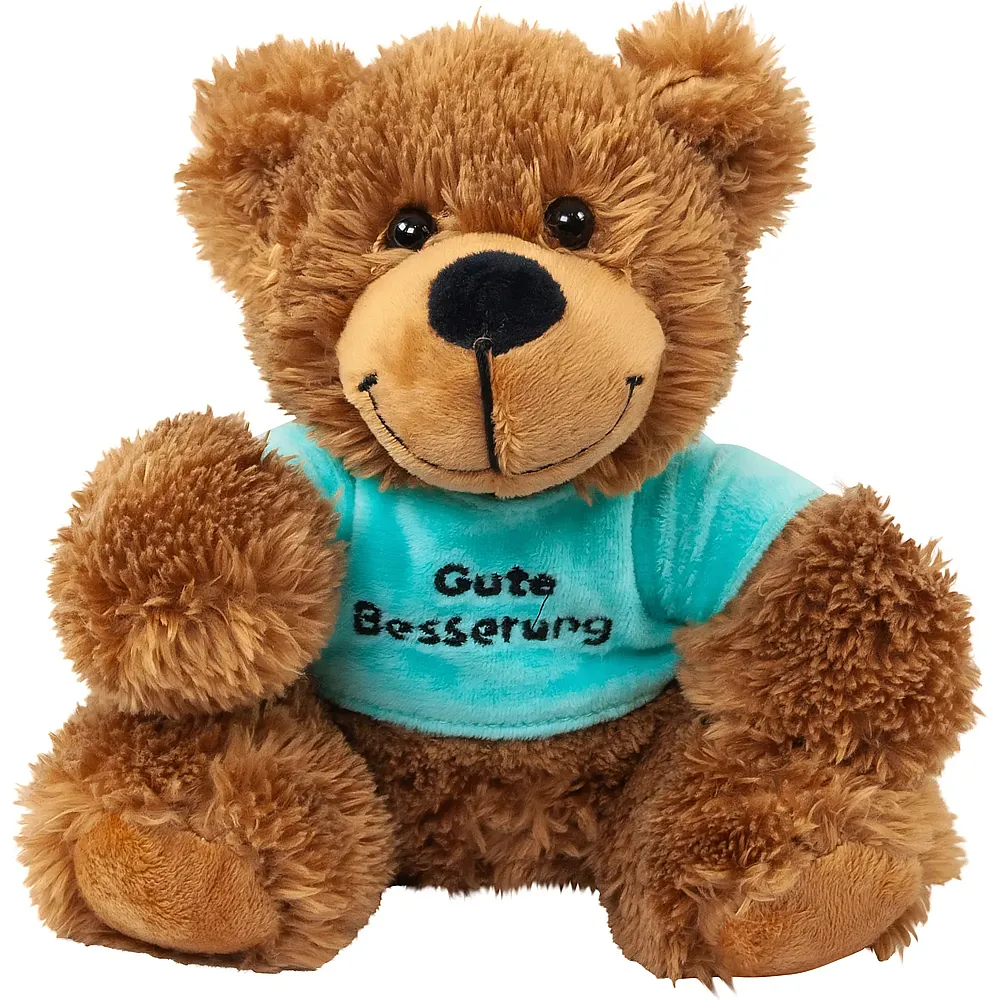 meinspielzeug - Teddys Rothenburg Teddyb�r Gute Besserung mit gr�nem Shirt - 16 cm | B�ren Pl�sch