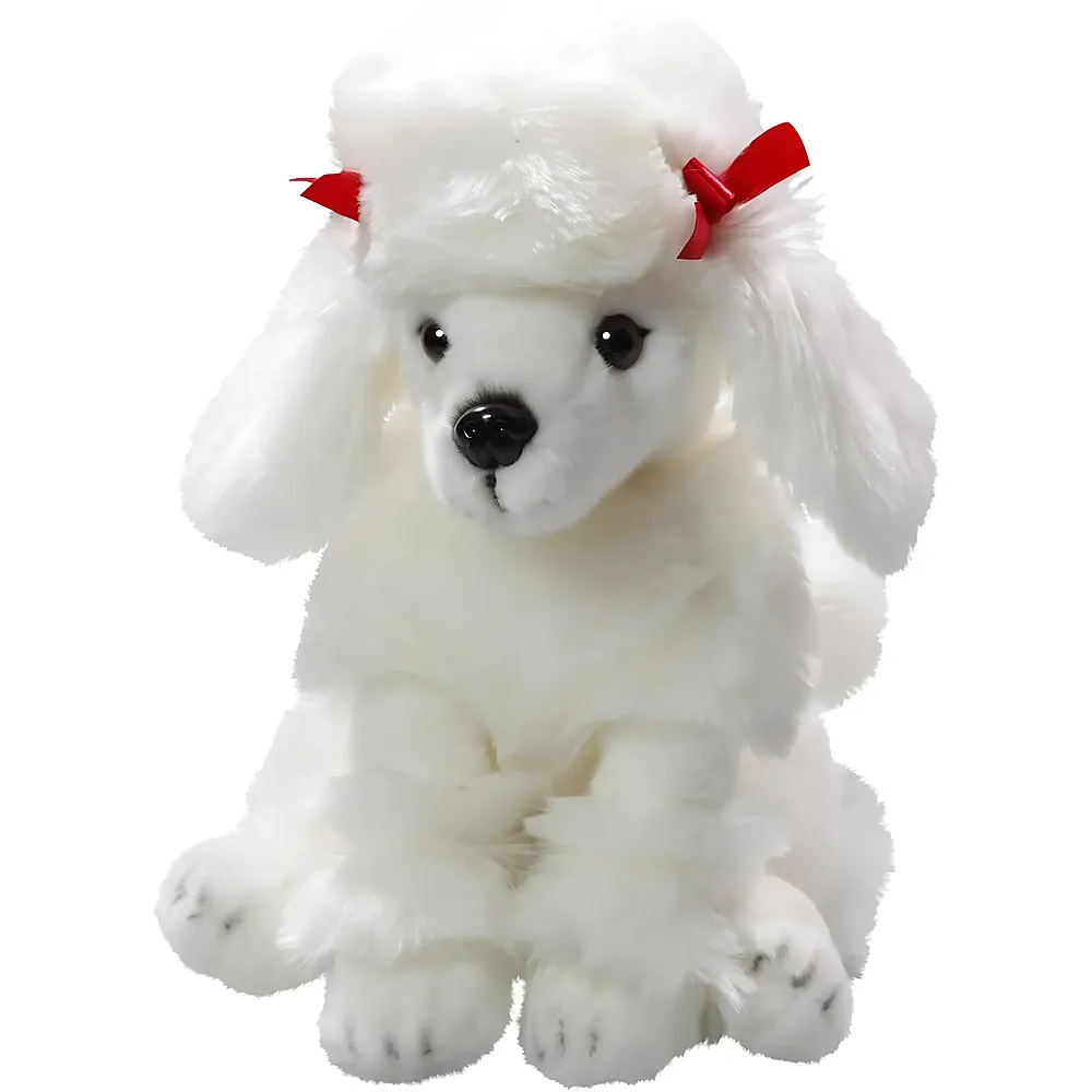 Carl Dick Pudel sitzend Weiss - 28 cm - Hunde Pl�sch