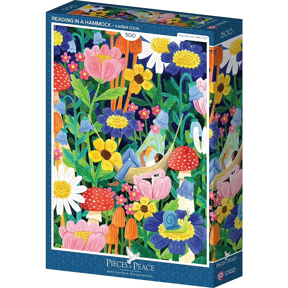 Pieces & Peace Puzzle Karen Cook Lesen in einer H�ngematte - 500 Teile