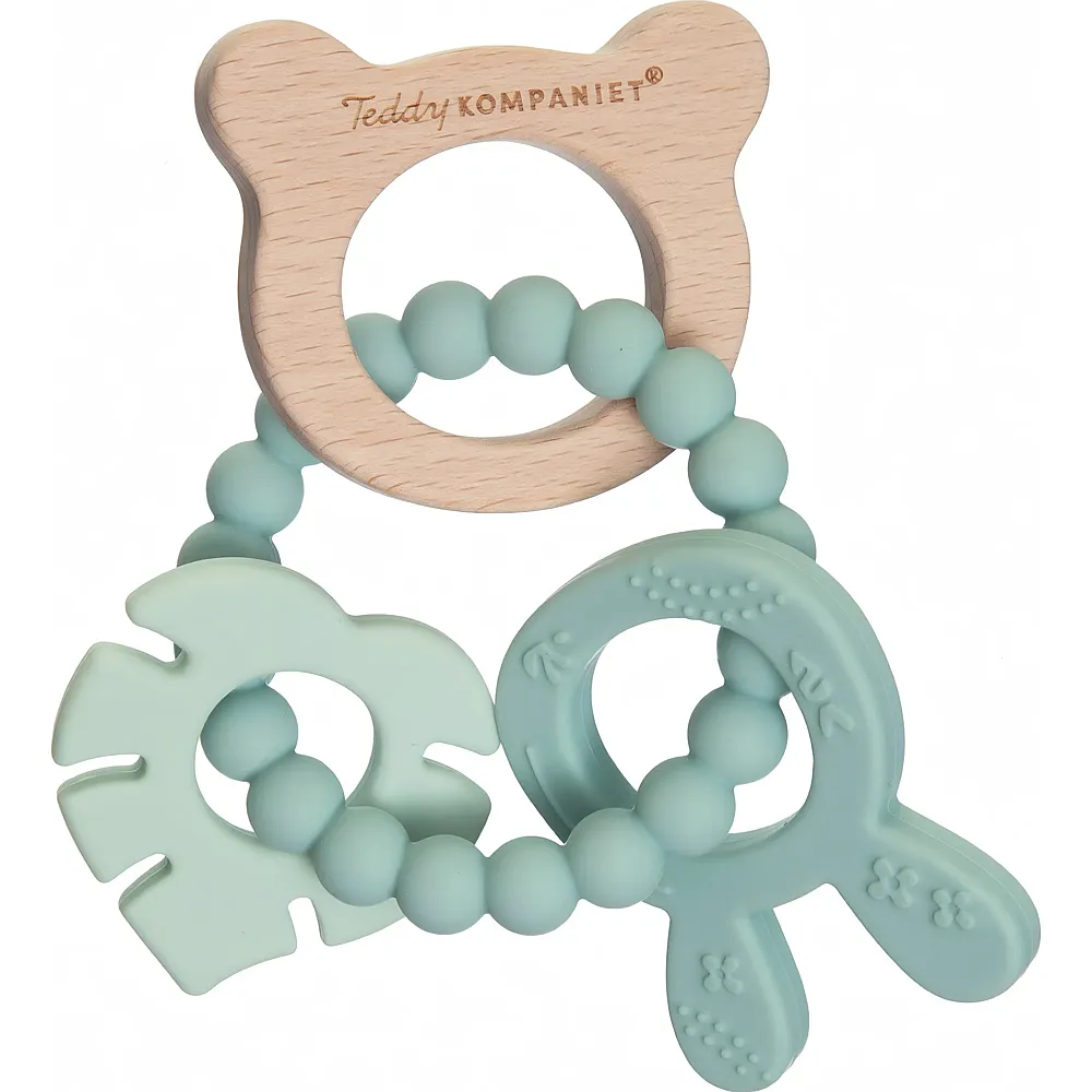 Teddykompaniet Beissring Aus Holz & Silikon Gr�n, 9 X 9,5 Cm - Marken