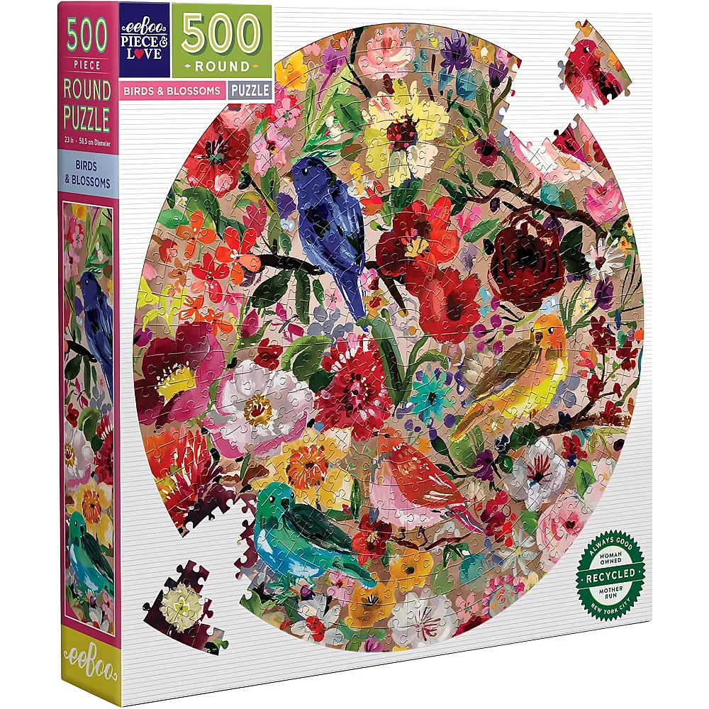 eeBoo Puzzle Birds & Blossoms 500Teile