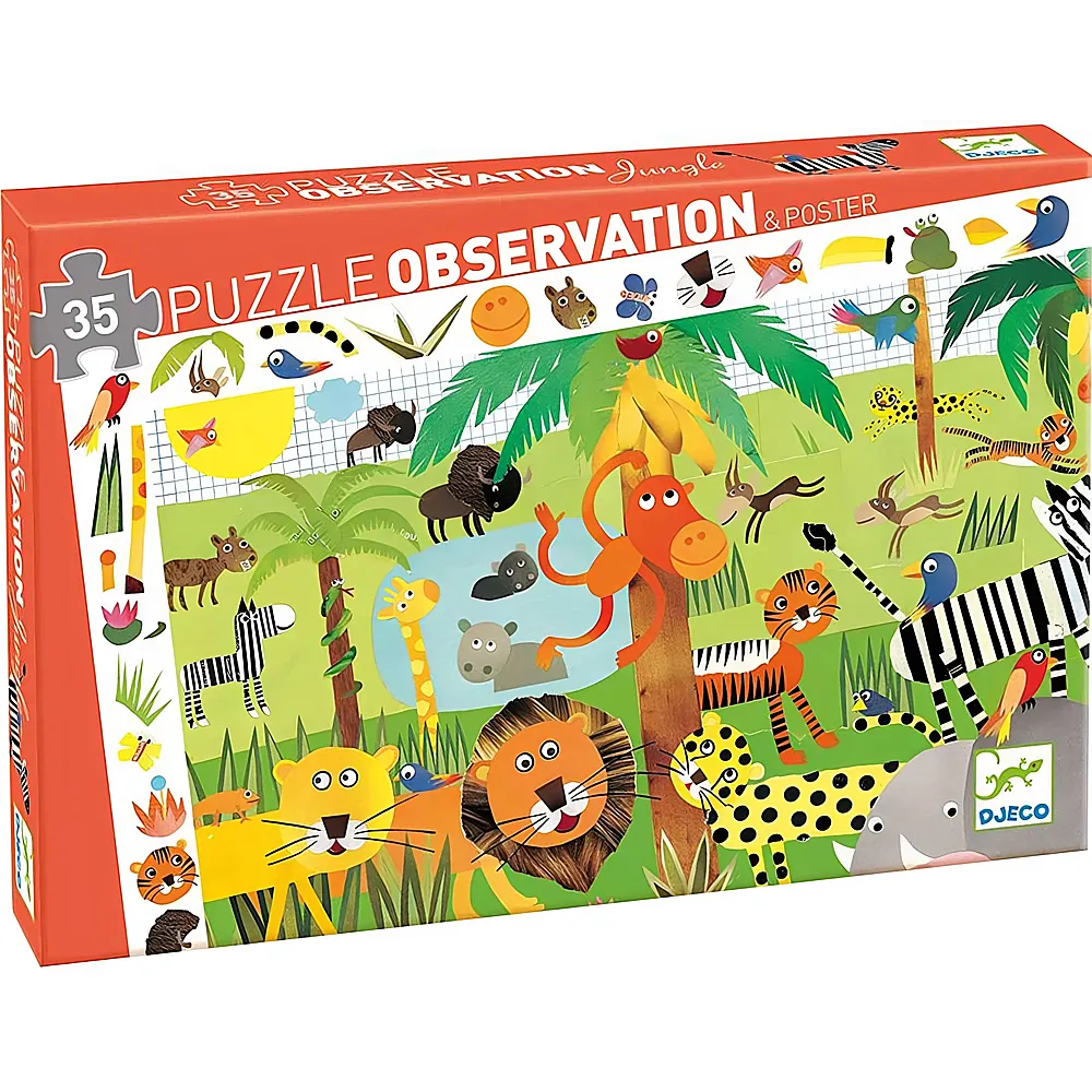 Djeco Puzzle Observation Im Dschungel 35Teile