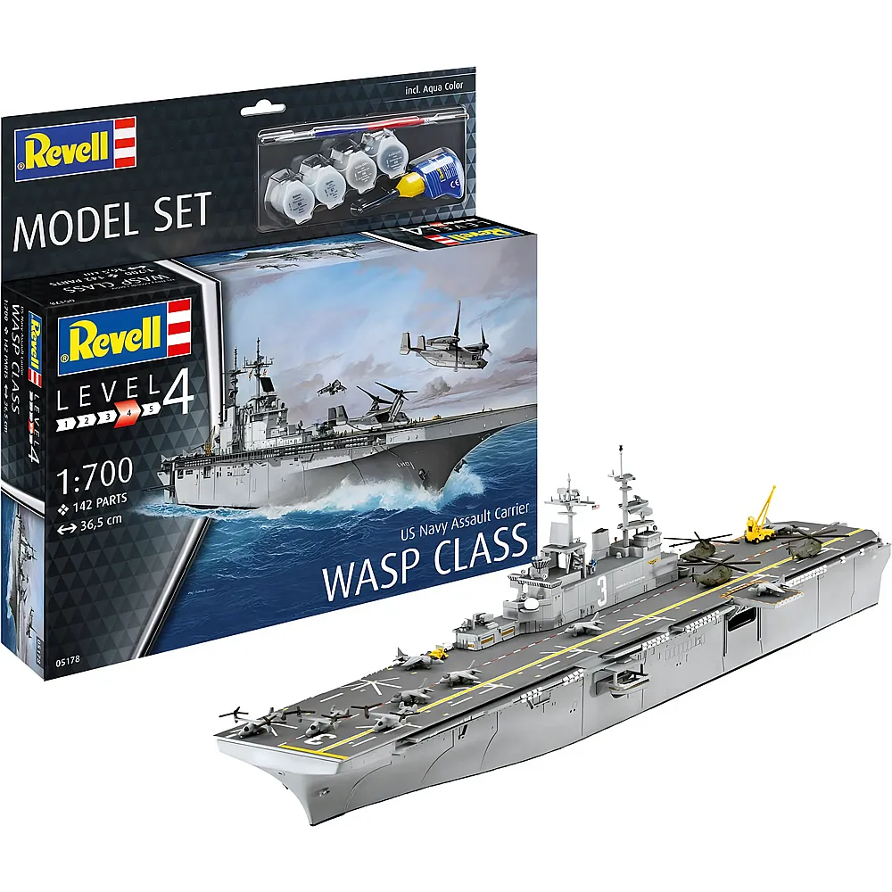 Revell Level 4 Model Set Assault Carrier USS WASP CLASS
