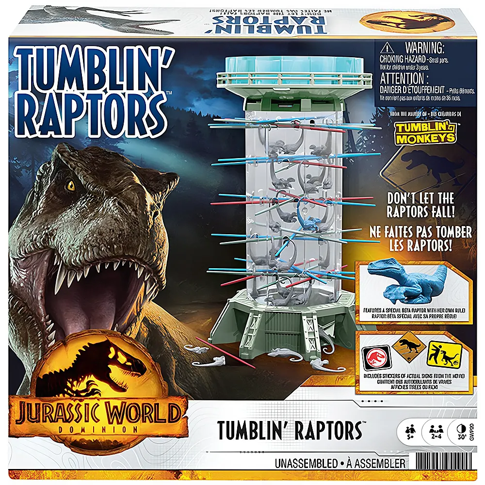 Mattel Games Jurassic World Tumblin' Raptors