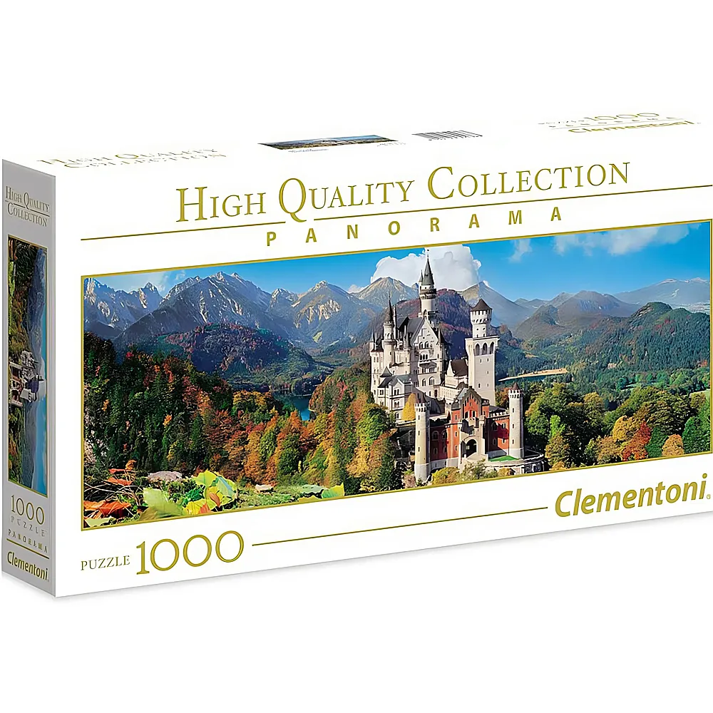 Clementoni Puzzle High Quality Collection Panorama Schloss Neuschwanstein 1000Teile