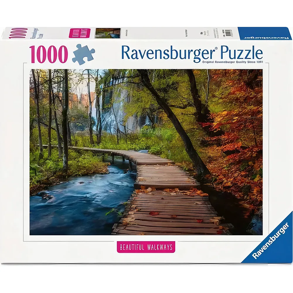 Ravensburger Puzzle Beautiful Walkways Herbstlicher Waldweg 1000Teile