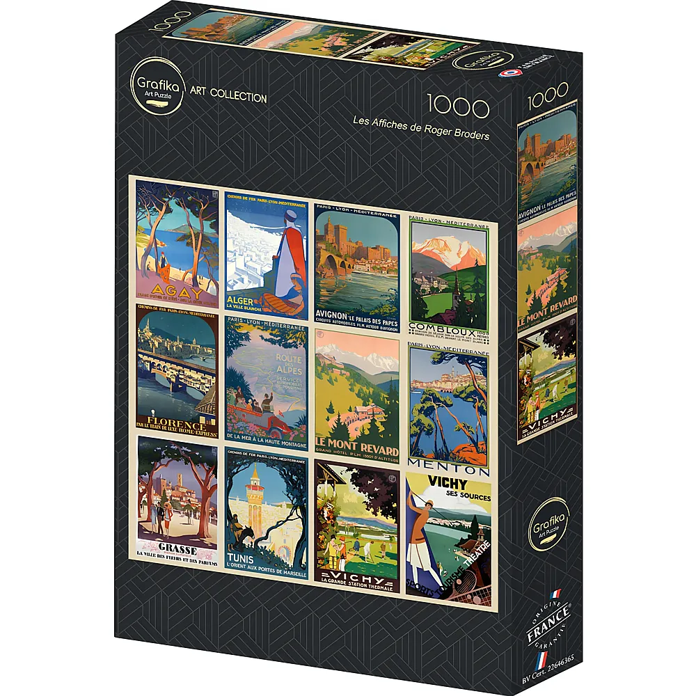 Grafika Puzzle Art Collection Les Affiches de Roger Broders 1000Teile