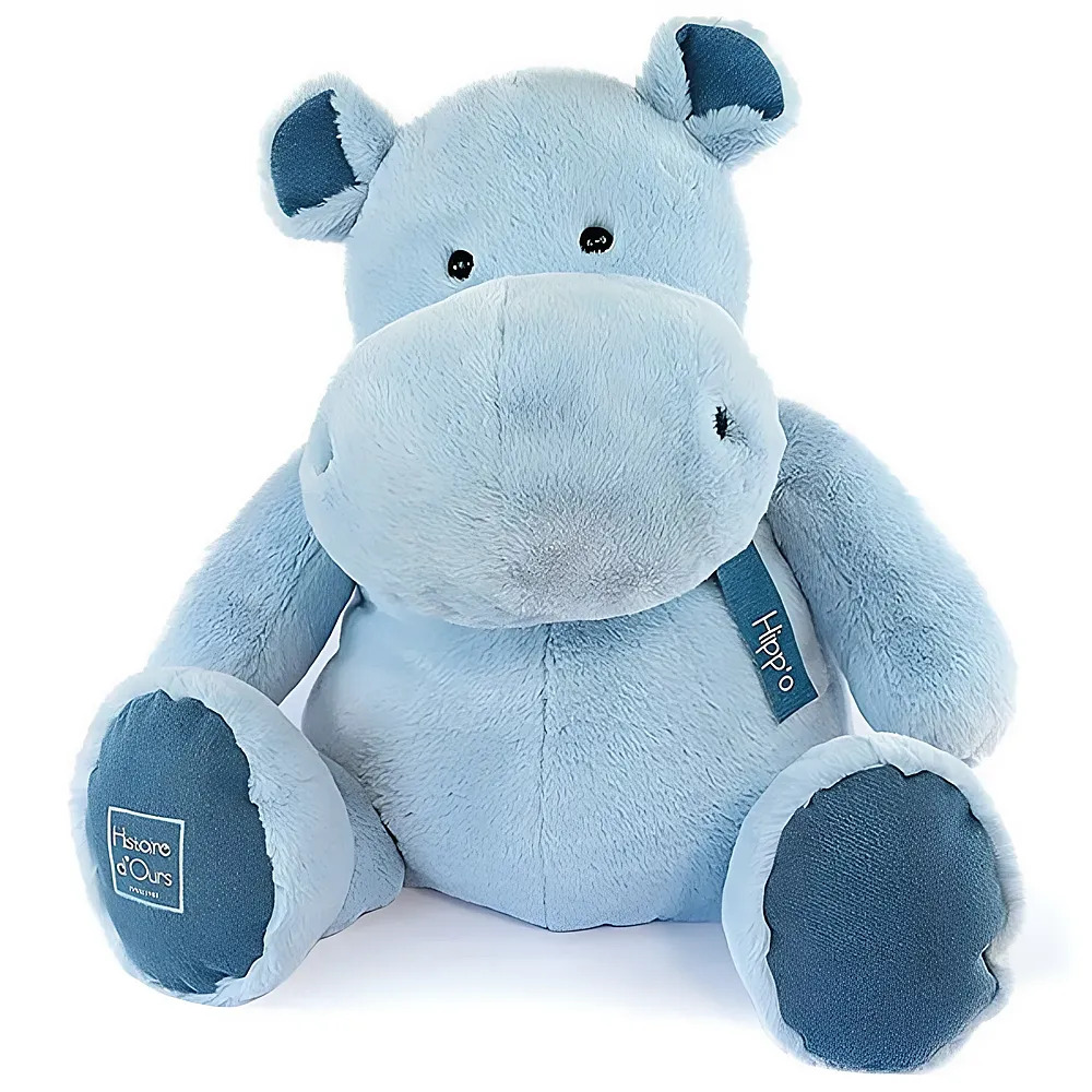Doudou et Compagnie Hippo Blue Jeans 85cm | Wildtiere Plsch