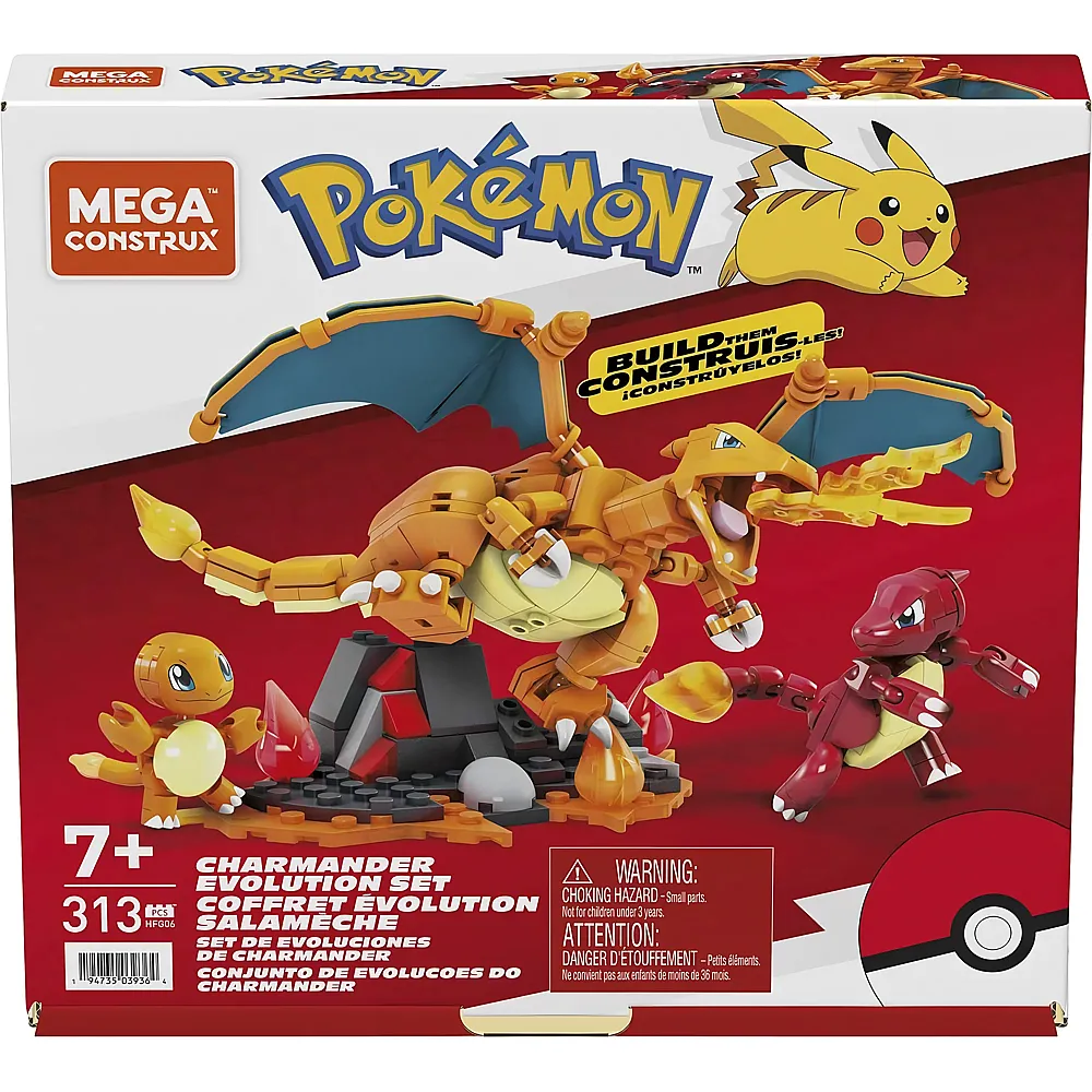 Mega Construx Pok�mon Charmander Evolution - 313 Teile