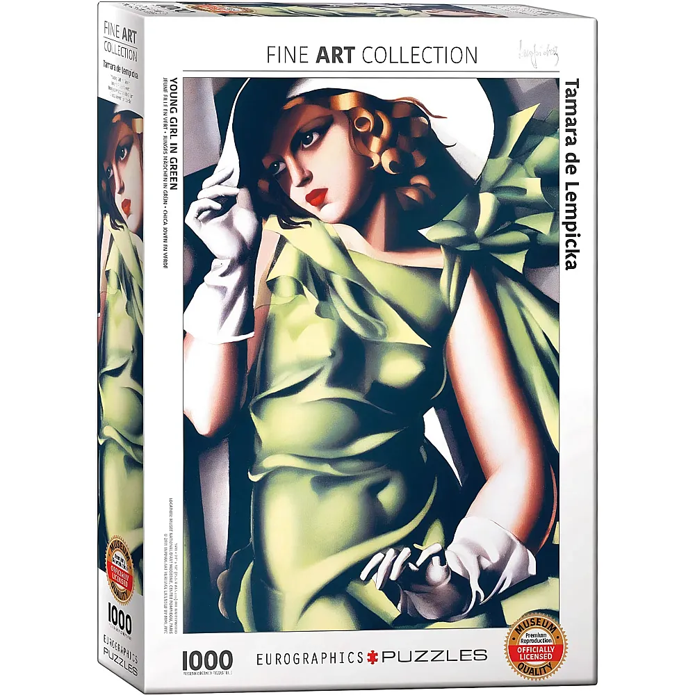 Eurographics Puzzle Fine Art Collection Tamara De Lempicka: Junges M�dchen in Gr�n - 1000 Teile